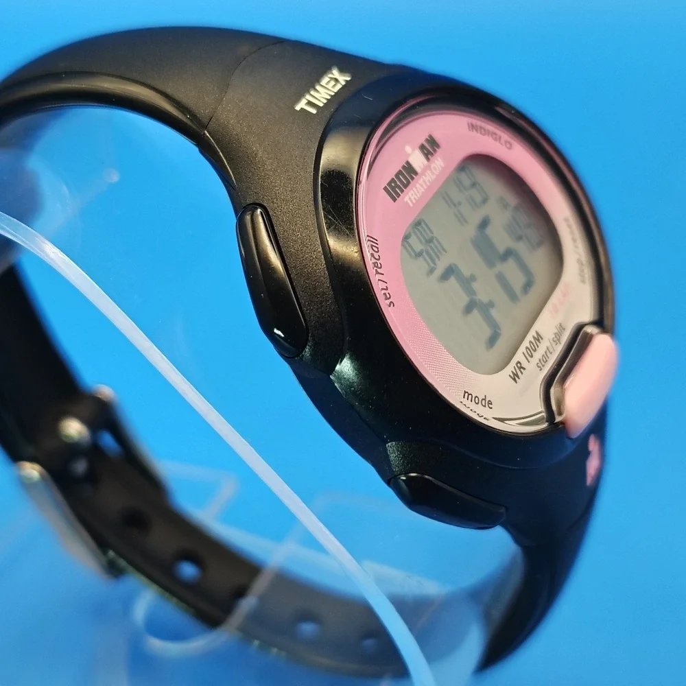 Vintage 2004 Timex Ironman Triathlon Indiglo‎ 42mm Women's Digital Sport Watch